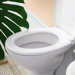 YYU Artículos sanitarios Forma redonda Cubierta de <span class=keywords><strong>asiento</strong></span> de inodoro de cierre silencioso <span class=keywords><strong>Asiento</strong></span> de plástico PP Fácil de instalar y limpiar <span class=keywords><strong>Asiento</strong></span> de inodoro francés - Product Image 3