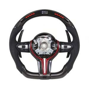 Volante Modificado de Fibra de Carbono con LED para <span class=keywords><strong>BMW</strong></span> M3 M4 <span class=keywords><strong>M5</strong></span> F80 F82 E90 E91 X5 X6 F16 F10 F30 F32 F36 <span class=keywords><strong>F60</strong></span> - Product Image 1
