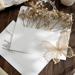 1 Set nella busta di carta Set lettere da lontano serie manuale materiale messaggio decorazione di fondo europeo - Product Image 2