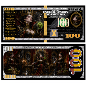 Série Villains Anime Billet de banque doré 100 dollars Dark Fantasy Queen <span class=keywords><strong>Jester</strong></span> Objets de collection - Product Image 2