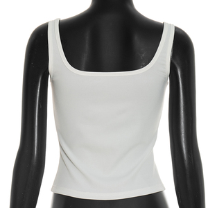Viviblook Y26TP114 – Nouveau débardeur sexy sans manches à col carré et dentelle de couleur unie pour femme - Product Image 3