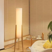 Lampe sur pied en noyer noir, style japonais moderne, ambiance nordique rétro, nouveau style chinois, lumière LED, décoration pour salon et chambre à coucher