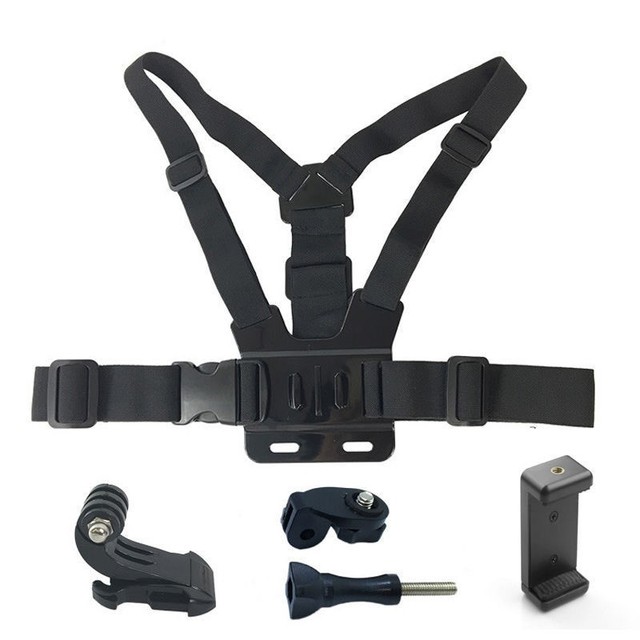 Custom logo  Adjustable Mobile Phone Chest Mount Harness Strap Holder Elastic Body Chest Strap for Record Video or Filming