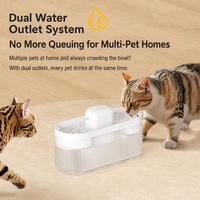 Fontaine à eau automatique sans fil 3L pour animaux de compagnie, contrôle par application, pour plusieurs animaux, chats, chiens