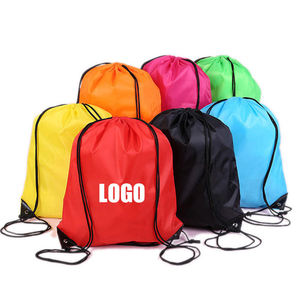 Customized Factory Polyester Shopping <b>Bag</b> Draw <b>String</b> Custom Logo Sports Gym <b>Bag</b> Bundle Pouch Promotional Drawstring <b>Bag</b> - Product Image 1