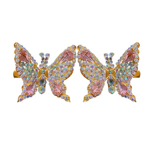 Strass per bambini con ali volanti per capelli accessori per capelli per ragazze ornamento con testa lucida che salta in movimento con fermaglio a farfalla - Product Image 5