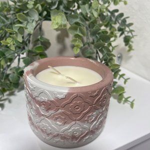 Vasi per Candele in Cemento con Motivi Geometrici alla Moda, Contenitori in Calcestruzzo per Candele Profumate, Decorazione Elegante per la Casa - Product Image 2