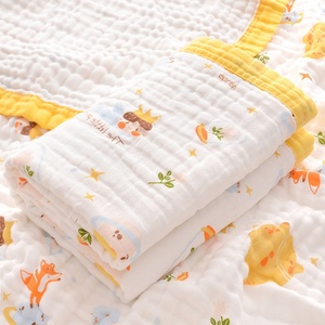 Couverture en gaze tissée 6 couches de haute qualité 110x110cm, 100% coton, pour bébé, idéale pour l'hiver et comme couette légère pour climatisation - Product Image 3