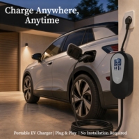 Cargador de Vehículos Eléctricos Portátil, Tipo 2, Enchufe Europeo, 3.5KW, 220V, IEC 62196, Fácil de Transportar, para Todos los Modelos de Vehículos Eléctricos
