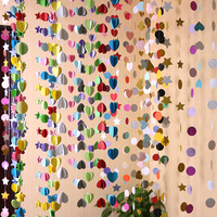 Guirlande multicolore Joyeux Anniversaire en papier, bannière suspendue, guirlande à pois macaron pour décorations de fond de fête d'anniversaire pour enfants