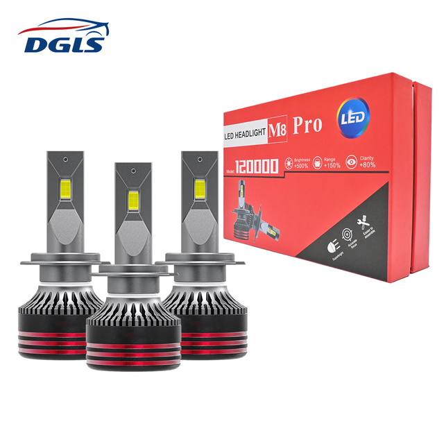 DGLS M8 PRO High Power LED Headlight Bulb 150W 15000LM H1 H4 H7 H11 Canbus LED Headlights 9005 9006 LED Headlight Bulb