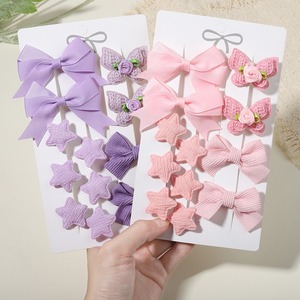 Set de 12 Pinzas para el Cabello con Lazo de Estrella Coreanas al por Mayor para Niñas, Lindas Horquillas de Mariposa Hechas a Mano, Accesorios para el Cabello, Regalo - Product Image 1