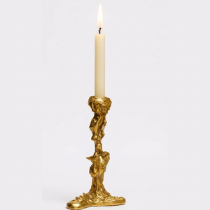 Candelabro de Metal Dorado, Forma Cilíndrica, Decoración para el Hogar, Diseño Resistente al Calor - Product Image 1