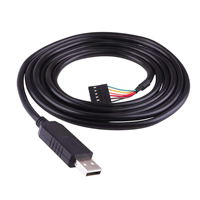 Câble Série USB TTL 6 Broches 3.3V/5V Adaptateur UART Blindé PVC et Aluminium 1.8m pour Flashage de Routeur et Décodeur