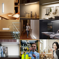 Éclairage magnétique sous le comptoir Veilleuse à détecteur de mouvement à LED pour placard, armoire, escalier