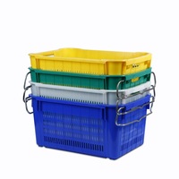 JOIN Caisse de stockage de 24 bouteilles de bière, caisse de bouteilles en plastique empilable personnalisée pour le lait et les boissons