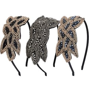 Bandeaux à clapet des années 1920 pour femmes des années <span class=keywords><strong>20</strong></span> Vintage casque strass perlé feuille <span class=keywords><strong>bandeau</strong></span> accessoire de <span class=keywords><strong>cheveux</strong></span> - Product Image 1