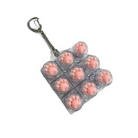 Porte-clés testeur de commutateurs multi-spécifiques en forme de patte de chat, jouet anti-stress en silicone en forme de patte, gadget de poche anti-stress en gros