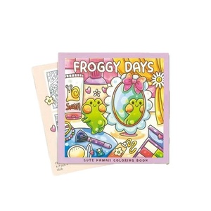 Livres de <span class=keywords><strong>coloriage</strong></span> transfrontaliers en stock pour adultes et adolescents, avec des personnages d'animaux mignons, faciles à utiliser, en papier double-adhésif carré - Product Image 5