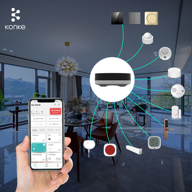 KONKE Life Smart Home System Zigbee Wifi Remote Control Home Automation Kit