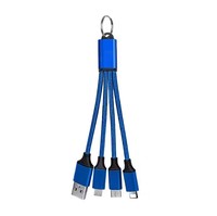 Câble de charge USB 3-en-1 portable de 15 cm en nylon tressé 2A, personnalisé en usine, avec scanner de codes-barres et porte-clés, Type C vers USB 2.0