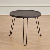 Table basse pliable en plastique au design moderne avec étagère de rangement simple, mini-meuble d'appoint pour salon et chambre