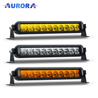 En stock, barre lumineuse LED tout-terrain Aurora brevetée sans vis, étanche IP68 IP69K, 6/10/20/30/40/50 pouces, 30-270W, simple rangée