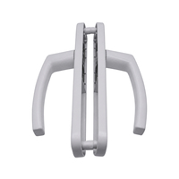 Manija de cerradura de embutir de aleación de aluminio blanca de 92 mm de distancia, color personalizable, para herrajes de puertas de entrada de madera y PVC, venta al por mayor