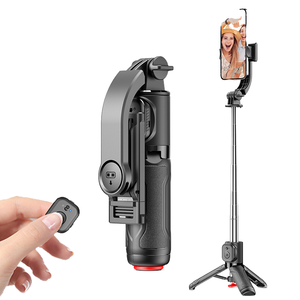 Trépied pliable ultra-compact pour selfie, support de téléphone à ouverture instantanée, lumière LED pour bureau, diffusion en direct portable, photo - Product Image 1