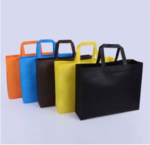 Bolsa de Compras Plegable Reutilizable Multicolor de 45*35*12cm, de Tela No Tejida, con Logotipo Impreso Personalizado y Diseño Colorido - Product Image 1