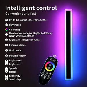 Perlengkapan Modern lampu dinding garis RGBCW RGB, lampu dinding <span class=keywords><strong>Strip</strong></span> tempat lilin dalam ruangan multiwarna Led panjang lampu dinding Linear - Product Image 3