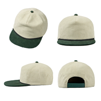 Casquette en velours côtelé épais multicolore, personnalisable avec logo de marque, OEM ODM, vente en gros, style rétro streetwear, casquette snapback