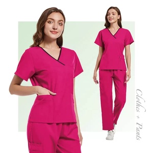 Uniforme quirúrgico unisex personalizado de secado rápido, conjunto médico de enfermería para mujeres, bata médica con logotipo para el cuidado de la salud hospitalario - Product Image 1