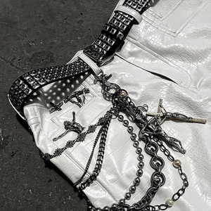 <span class=keywords><strong>Pantaloni</strong></span> della tuta all'ingrosso <span class=keywords><strong>pantaloni</strong></span> di pelle aggiunti da <span class=keywords><strong>uomo</strong></span> in <span class=keywords><strong>velluto</strong></span> stile retrò <span class=keywords><strong>pantaloni</strong></span> larghi antivento - Product Image 3