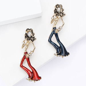 ZHENXUN Broche de mode en alliage émaillé pour femme, style Tango, accessoire vestimentaire de créateur, pour subcultures et femmes élégantes, avec personnalité et caractère - Product Image 2