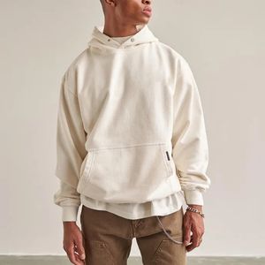 Sudadera con Capucha para Hombre, 100% Algodón Grueso, Logotipo Bordado Personalizado, 500 Gsm, Felpa Francesa, ODM al por Mayor, Sin Cordones, Talla Grande para Invierno - Product Image 5