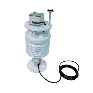 Nhỏ gọn năng lượng mặt trời 6-in-1 nhiệt độ không khí Độ ẩm lượng mưa gió trắng mini siêu âm thời tiết chuyển đổi trạm máy đo gió - Product Image 1
