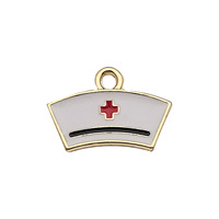 2025 infirmière médicale coeur chapeau médecin béquille ECG breloque stéthoscope infirmière chapeau petite taille pendentif à breloques