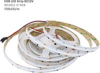 Гибкая светодиодная лента COB RGB полноцветная WS2811 24В USB программируемая адресуемая IP44 CRI95 /WiFi для помещений