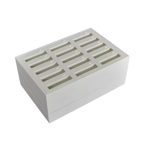 Bandeja de exhibición de joyería de lujo hecha a mano, de terciopelo con color personalizado, diseño de borde suave, contenedor de mostrador OEM - Product Image 6