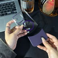 Casing Ponsel Magnetik Leyi Fashion untuk iPhone 16 15 Pro Max, Transparan PC, Tipe Lepas Pasang