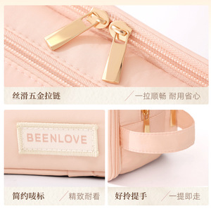 Beilian Travel Toiletry Bag Large Capacity Multi Layer Dry Wet Separation Portable Makeup Bag For Trip Pink - Product Image 5