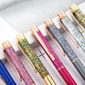 Quicksand Colorful Oil-Infused <b>Gold</b> Powder Creative Metal <b>Pen</b> With Printable Logo - Product Image 4