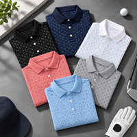 206 Nouveaux Polos de Golf Décontractés Personnalisés pour Designers, Sublimés, Performants, Respirants, à Imprimé Graphique, pour l'Entraînement et le Golf