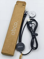 Câble de charge sans fil 6-en-1 GRS écologique certifié CE en ABS/Nylon pour montre intelligente – Promotion Cadeau Rapide