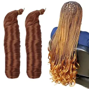 spiral french curl wave yaki pony style curly wavy afro kinky extensions synthetic braids for african hair attachments