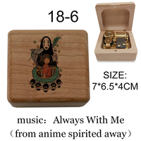 Always With Me Anime Boîte à musique en bois Mouvement de luxe en or Spirited Away Film Cadeau mignon pour les fans Amis Anniversaire