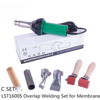 Pistolet à air chaud Lesite 1600W, nouveau modèle, avec poignée de 56/65 mm de diamètre, pour le soudage du PVC, du PP, du PE, 230V/120V 50/60Hz