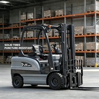 Chariot élévateur à batterie de 2,5 tonnes avec accessoire de manutention de conteneurs, pour le chargement et le déchargement de conteneurs, fourni par l'usine