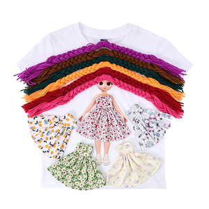 T-shirt Baige personnalisé Magic Makeover, livre silencieux à porter, Velcro, robes interchangeables DIY, t-shirt de poupée de conte de fées - Product Image 2